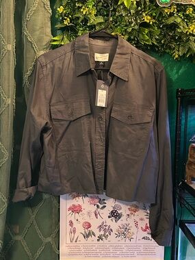 Button Down Crop